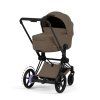 Cybex e-Priam Comfort 2026, matt black, coconut brown