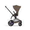 Cybex e-Priam Comfort 2026, matt black, coconut brown
