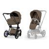 Cybex e-Priam Comfort 2026, matt black, coconut brown