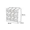 UBKE0414B organizer na hracky s barevnymi boxy