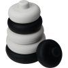 label label silikonova stohovaci vez krouzky black white