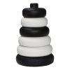 label label silikonova stohovaci vez krouzky black white