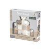 label label drevene kostky domecek nougat