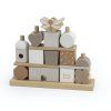 label label drevene kostky domecek nougat