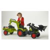 FALK Šliapací traktor 2040N Claas Arion 410 s nakladačom, rýpadlom a vlečkou