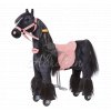 Mechanický jazdiaci kôň Ponnie Ebony S s ružovým sedlom H304P
