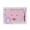 INTERBABY | OSUŠKA froté 100x100 MYŠKA - ružová