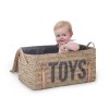 Slamené koše na hračky 2ks