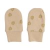 Lodger rukavičky proti poškriabaniu pre bábätká Mittens Print Rib farba:Silt green