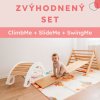 Levin Felin Zvýhodnený Montessori set Farba trianglu climbme:Biela/Dúha, Farba dosky slideme:Prírodná, Farba hojdačky swingme:Biela/Prírodná