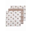 Meyco plienky 70x70 cm 3ks farba:Block–stripe–camel