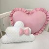 levin felin vankúš srdce bavlnené farba:baby ružová
