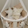 levin felin bavlnený mantinel do postieľky smart bed 72Round farba:Svetlá béžová