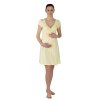 Tehotenská a dojčiaca nočná košeľa Rialto Gochett sv.žltá 0065 Dámská veľkosť: 36