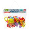 Detská plyšová hrkálka do kočíka Baby Mix hrošík a opička - 24533