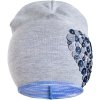 Jarná čiapočka New Baby srdiečko sivo-fialová, 86/92 - 30542