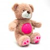 Plyšový zaspávačik medvedík s projektorom Baby Mix ružový - 37214