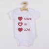 Body s potlačou New Baby MADE IN LOVE, 80 (9-12m) - 39668
