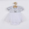 Dojčenské body s tylovou sukienkou New Baby Wonderful sivé, 62 (3-6m) - 42552