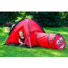 Detský stan Baby Mix Lienka s tunelom červený - 46224