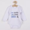 Body s potlačou New Baby 50% MAMIČKA + 50% OTECKO - 100% JA modré - darčekové balenie, 86 (12-18m) - 50517