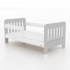 Detská posteľ so zábranou New Baby ERIK 140x70 cm bielo-sivá - 51059