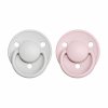 BIBS De Lux cumlíky z prírodného kaučuku 2ks - veľkosť 2,Ivory / Baby Pink