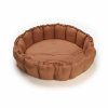 brown baby mat crib raised edged