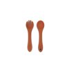 spoon fork set caramel