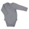 Dojčenské bavlnené body s bočným zapínaním Nicol Sara sivá, 62 (3-6m) - 52971