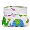 T-TOMI Ortopedické abdukčné nohavičky - suchý zips Green elephants (5-9kg)