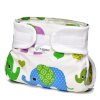 T-TOMI Ortopedické abdukčné nohavičky - suchý zips Green elephants (5-9kg)