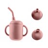 Silikónový pohárik 2v1, Old Pink