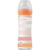 CHICCO Fľaša dojčenská sklo Well-being silikón 240 ml dievča