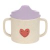 LÄSSIG Sippy Cup PP/Cellulose Happy Rascals Heart lavender