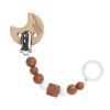 LÄSSIG Soother Holder Wood/Silicone 2024 Little Universe moon rust