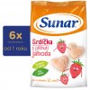 SUNAR Chrumky detské jahodové srdiečka 6x50g