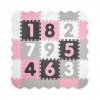 Penové puzzle podložka ohrádka Milly Mally Jolly 3x3 Digits Pink Grey - 56075