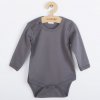 Dojčenské body New Baby Classic II tmavo sivé, 80 (9-12m) - 47141