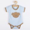 Dojčenské bavlnené body s krátkym rukávom New Baby BrumBrum blue brown, 56 (0-3m) - 48724