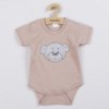 Dojčenské bavlnené body s krátkym rukávom New Baby BrumBrum old pink, 74 (6-9m) - 48807