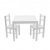 Detský drevený stôl so stoličkami Drewex biely - 56279