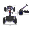 Detská šliapacia motokára Go-kart Milly Mally Thor modrá - 48637