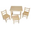 Detský stôl s tromi stoličkami Wood