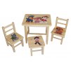Detský stôl s tromi stoličkami Wood Tlapková Patrola