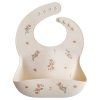 Pink Flowers Silicone Bib p