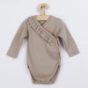 Dojčenské bavlnené body s bočným zapínaním Nicol Ella béžové, 56 (0-3m) - 48254