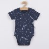 Dojčenské bavlnené body s krátkym rukávom Nicol Max dark, 68 (4-6m) - 48409