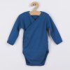 Dojčenské bavlnené body s bočným zapínaním dlhý rukáv Nicol Ivo modrá, 62 (3-6m) - 50874