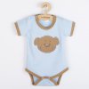 Dojčenské bavlnené body s krátkym rukávom New Baby BrumBrum blue brown, 80 (9-12m) - 48854